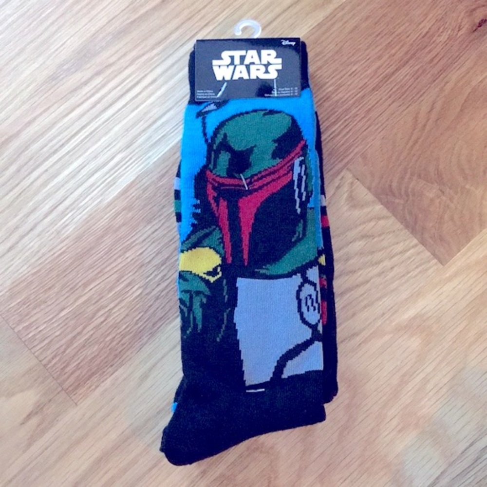 New Hyp 2pk STAR WARS Boba Fett Casual Crew Socks NWT
